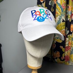 Olympics Paris Hat Cap Strap Back White Official Merchandise 2024 USA Unisex